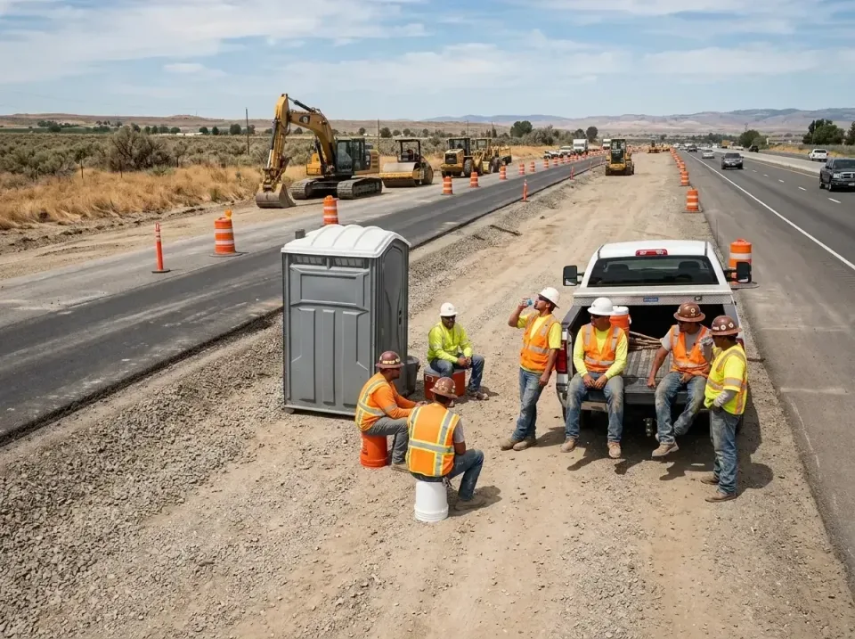 highway-road-construction-crew-007 — frequently asked questions, Porta Potty and Restroom Rentals in Homeland, CA